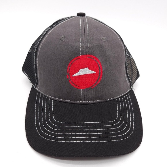 Pizza Hut Employee Uniform Mesh Strapback Hat Work Ball‎ Cap Black Gray Adult - Picture 2 of 7